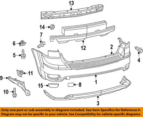 Dodge oem 5178413af rear bumper-support bracket