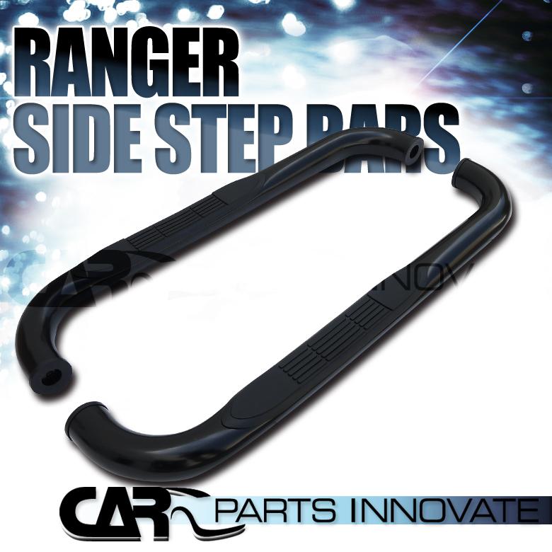 98-11 ford ranger regular cab 3" black stainless steel side step nerf bars