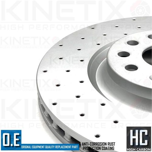 For vw passat 2.0 bi-tdi b8 scr 240 r-line drilled front brake discs pair 340mm