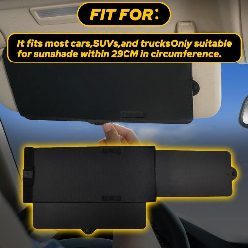 Le or rh side car sun shade extend visor cover anti glare extension driving