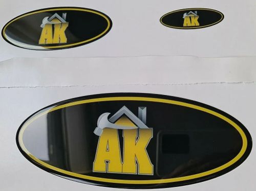 Custom gel badge overlays, transit custom   full set,  custom image!.