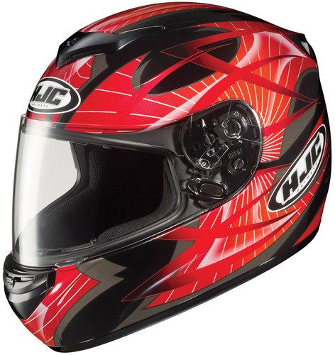 Hjc cs-r2 storm red full-face motorcycle helmet size medium