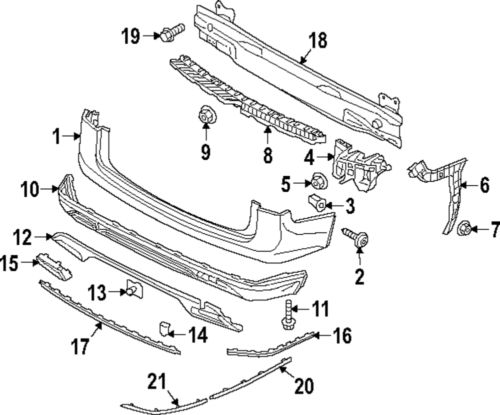 Genuine volkswagen diffuser tips 3cn-807-834-a-2zz