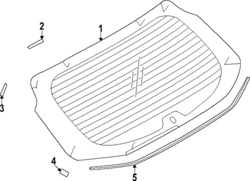 Genuine mitsubishi lift gate glass seal 5805a753