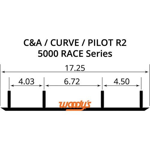 Woodys 4&#034; ace carbide runners c&amp;a pro skis 5000 ac4-5000
