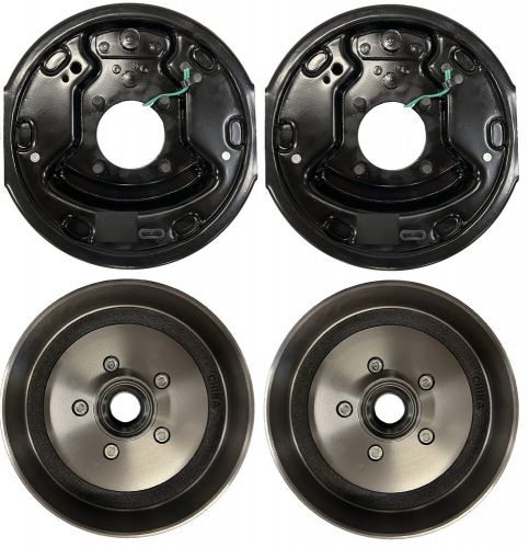 2-pk electric trailer brake 10 in. rh backing plates hub/drum kits (5 on 4.5)