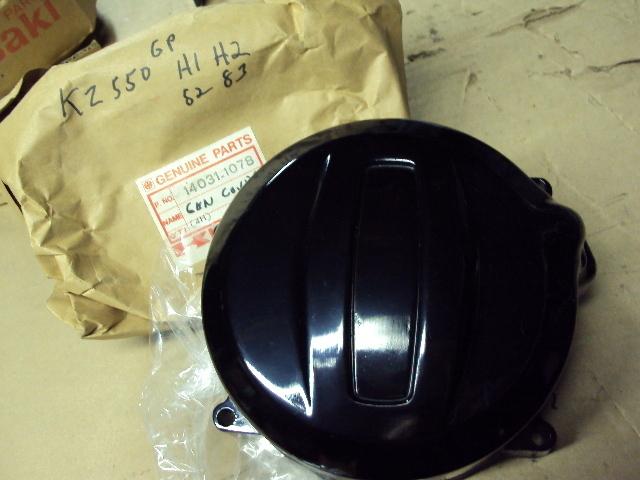 Generator cover black     kz550 h1 h2 gpz 550  14031-1078  kawasaki nos