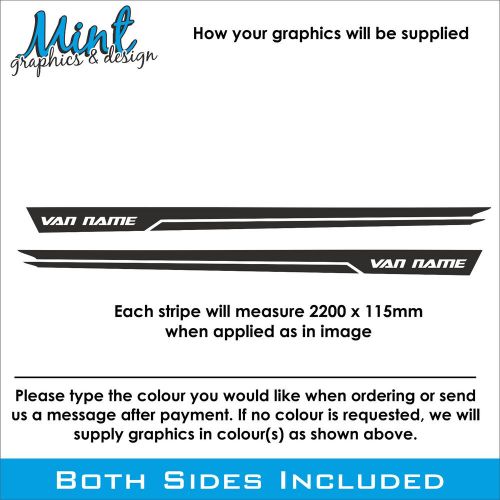 Swb vauxhall vivaro camper side stripes decals stickers van graphics 280