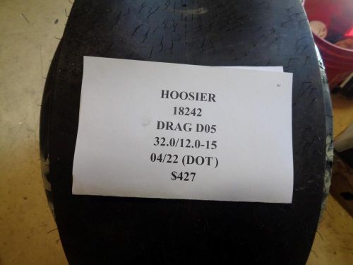 Hoosier drag d05 32.0 12.0 15 drag racing slick tire rollover 100-1/2&#034; 18242 cq3