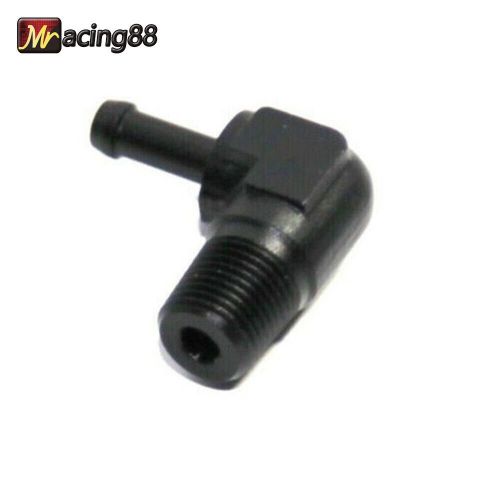 1/8&#034;npt male to 3/16&#034;hose barb 90 degree black fuel oil gas line fitting adapter