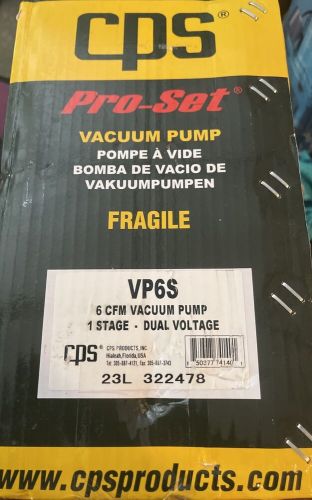 Cps products vp6s 6 cfm single-stage, dual voltage (115 / 230v) vacuum pump