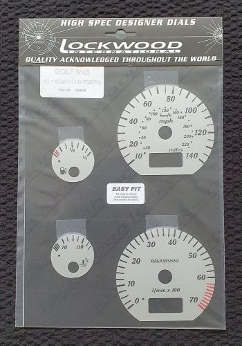 Lockwood vw golf mk3 silver 140mph speedo dials