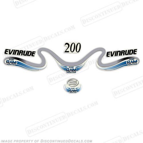 Fits evinrude 200hp ficht ram decals 1999 - 2000