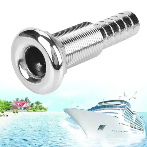 Boat hose thru fitting stainless steel thru-hull fitting hose barb marine