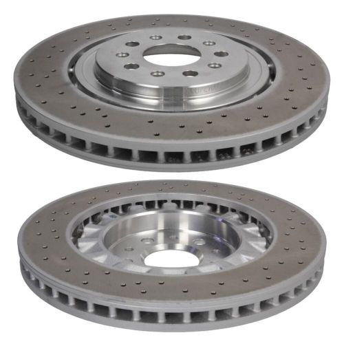 Shw front brake discs drilled x2 for maserati ghibli 3.0 m157 quattroporte 13-17