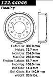 Centric parts 122.44046 rear brake drum