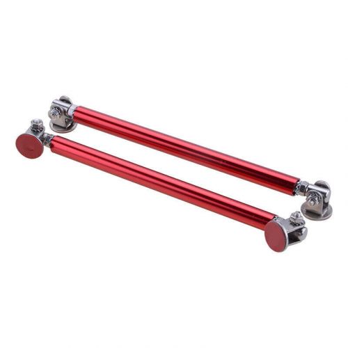 2x adjustable splitter lip spoiler support rod strut tie bar support red - 20cm