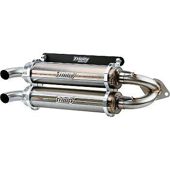 Trinity racing slip on muffler polaris rzr xp 1000 tr-4118s-ss