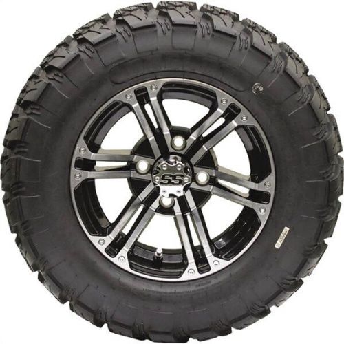 Ocelot 12x7, 4/4, 3+4 d117 golf cart wheel, 22x10.5-12 aurora gt tire kit