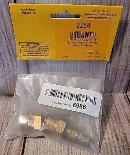 Auto meter 2258 1/8 npt sender temperature short sweep gauge 3/8&#034; 1/2&#034; adapter