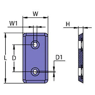 Martyr cmzhc5az 8&#034; l x 4&#034; w x 0.76&#034; h zinc rectangular hull plate anode