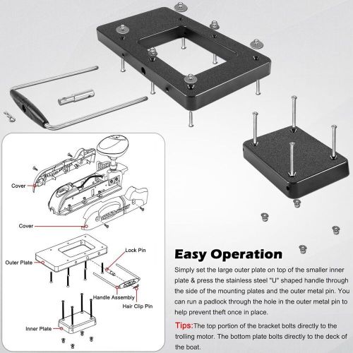 1854021/mka-21 composite quick release bracket fit for minn kota ulterra,terrova