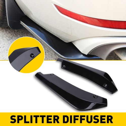 Carbon style fiber rear bumper diffuser splitter canard for dodge charger rt srt