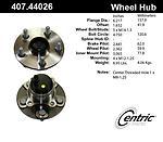 Centric parts 407.44026 front hub assembly