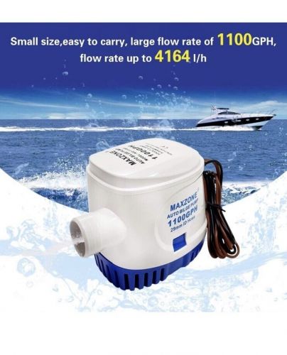 12v 1100gph automatic submersible boat bilge water pump with auto float switch