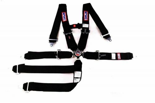 Rjs racing sfi 16.1 cam lock 6 pt harness roll bar black sternum strap