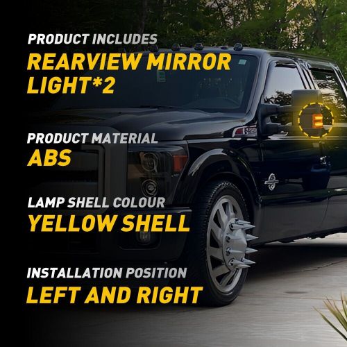 Amber led side mirror marker signal light amber lens for 2013-2014 ford f-150 k