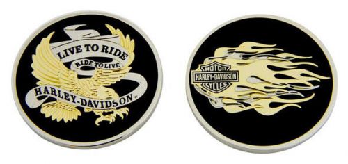 Harley-davidson &#034;&#034;h-d live to ride&#034;&#034; coin 8007126-