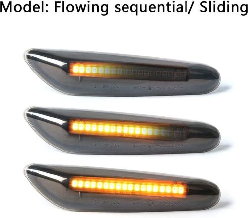 2x smoke len dynamic led side marker light turn signal for bmw e60 e61 e90 e91