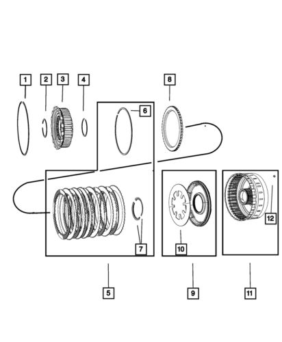 Genuine mopar automatic transmission clutch package 5073003ac