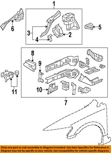 Honda oem 04608snaa00zz fender-lower extension