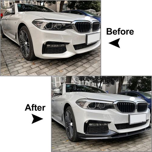 Front bumper lip side splitter trim spoiler body kit fit bmw 5 series g30 g31