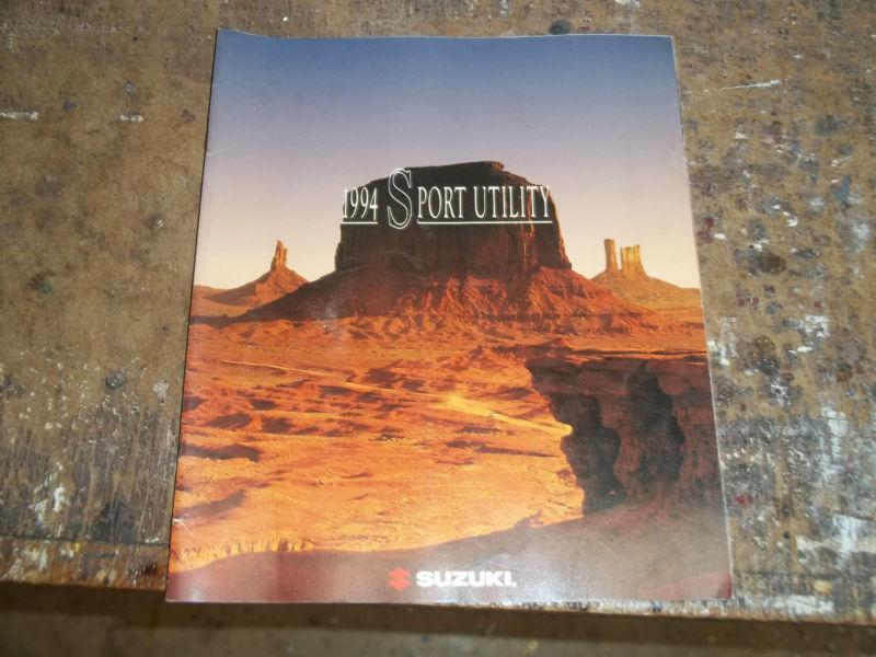 1994 suzuki sidekick and samurai 20-page original sales brochure catalog