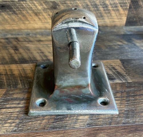 Vintage bronze post  boat dock cleat chromed 6” base