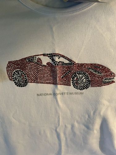 Gm official wear ladies size m white tshirt from national corvette museum