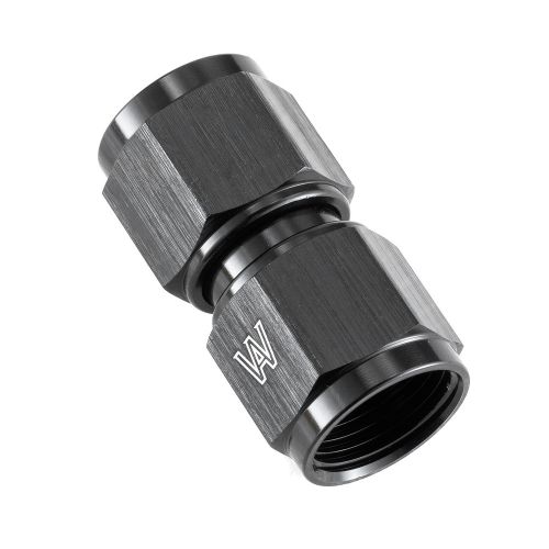 Alloyworks -8an female to -8an female black coupler / union