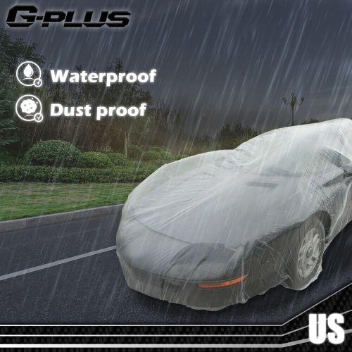 Temporary universal disposable car cover rain dust garage 5 pack clear plastic