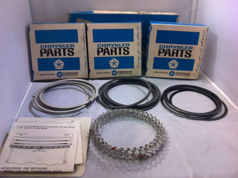 1970 nos chrysler 440 piston ring set pt.#2808474 mopar hotrod