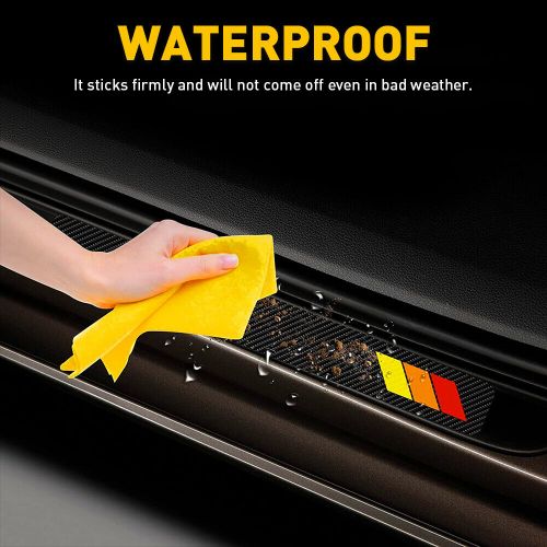 For toyota retro car carbon door fiber scuff sill anti scratch sticker protector