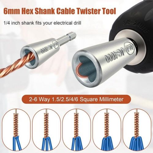 Wire turning tool, 3 way/5 way stripping tool and 6mm hex shank2120-