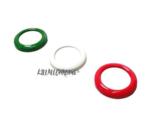 Fiat 500 / abarth 595 dashboard button rings covers - plastic hazard italy flag