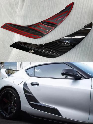 2pcs real carbon side door panel fender for toyota supra a90 a91 2019-2024 20 23