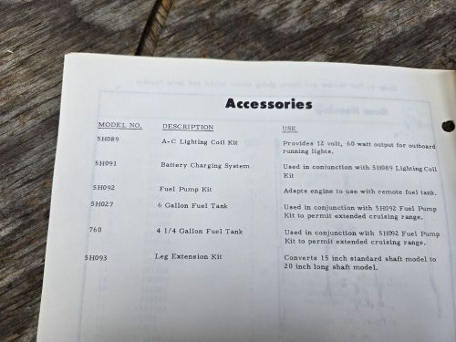 1978 sea king / chrysler vwb-52004 4hp outboard boat motor parts catalog