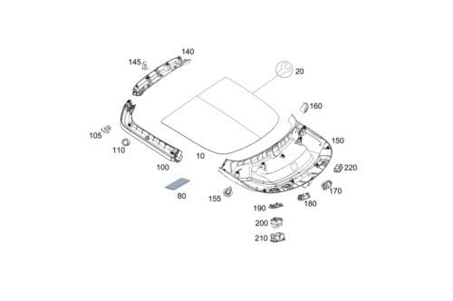 Genuine mercedes-benz model badge 290-817-45-00