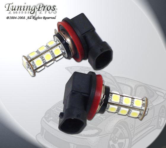 Foglight xenon hid white led h8 18 smds light bulb 2pc