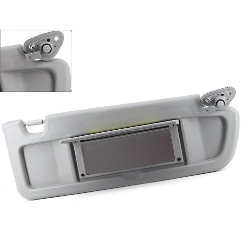 Right passenger side gray sun visor light shield w/ mirror for honda civic 06-11